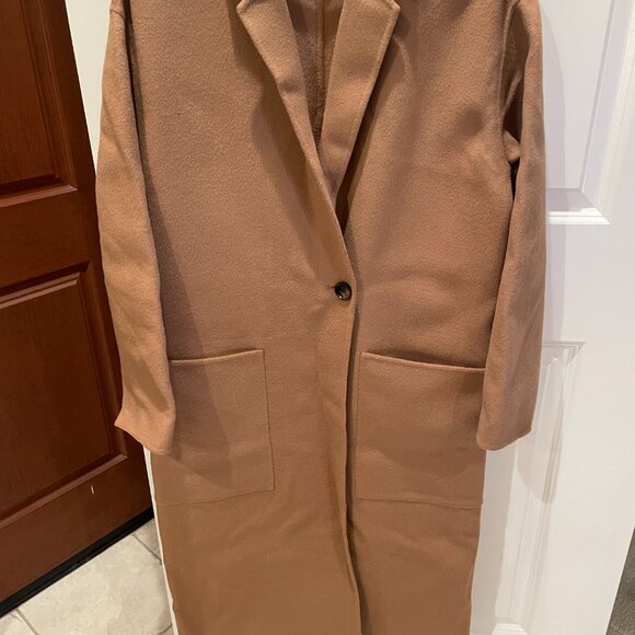 Rouje Philou 100% Wool Camel Coat 34 XS Jeanne Damas - Picture 5 of 6